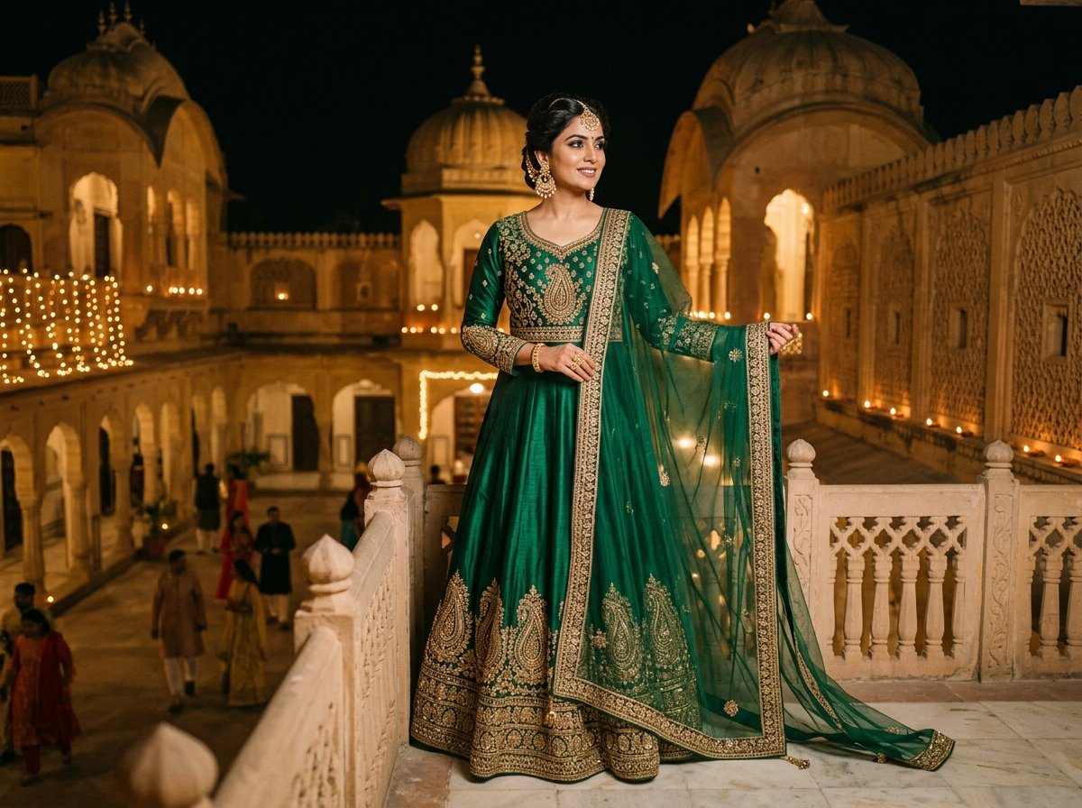 Designer Silk Anarkali Dress
