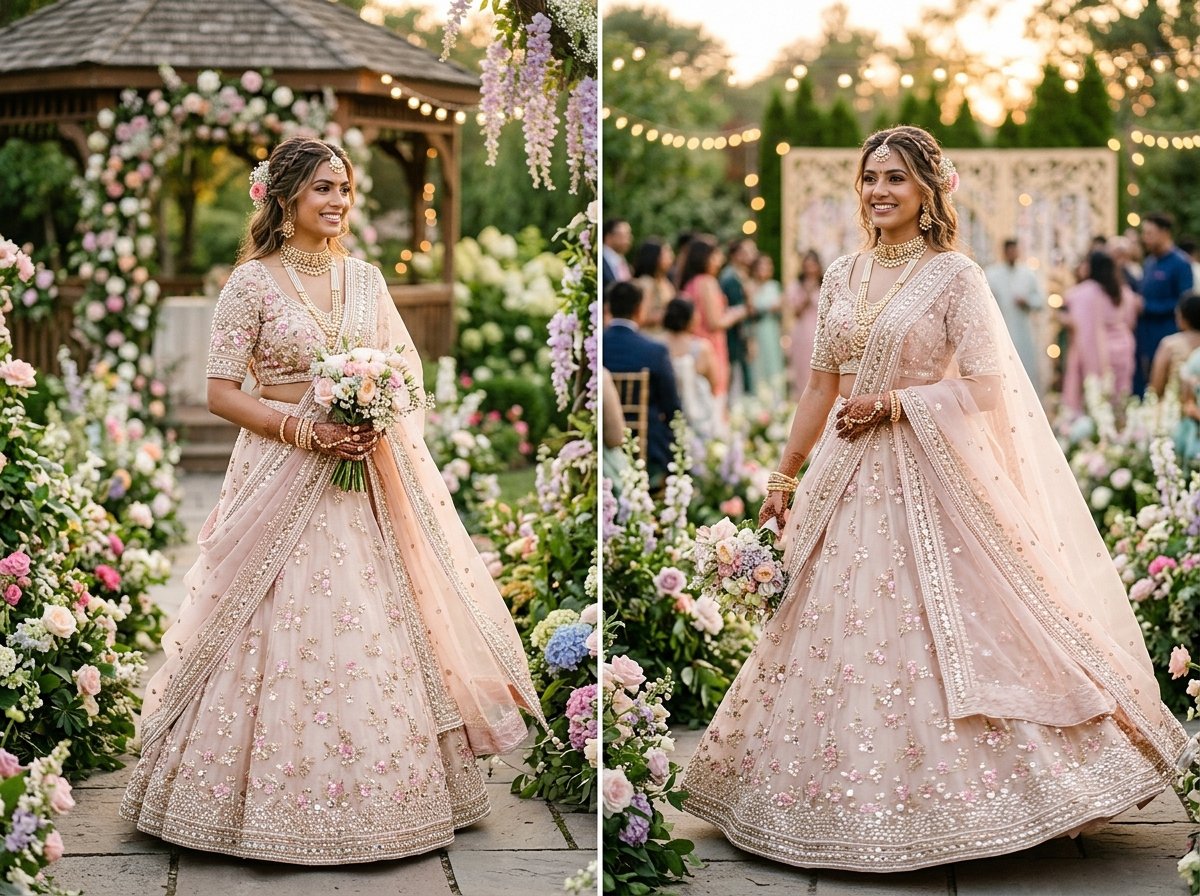 Pastel Reception Lehenga